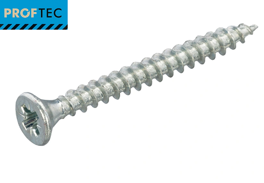 Spaanplaatschroef 5.0X40 Verzinkt PZ-2 Platkop (200x) Proftec