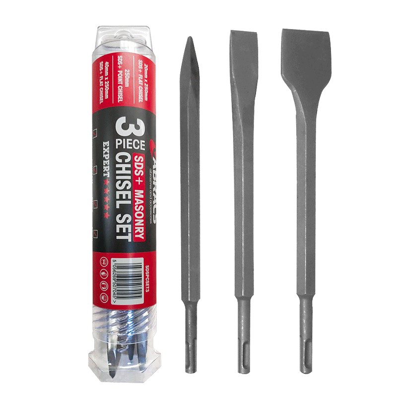 Abracs 3-Piece SDS+ Chisel Set 	 Abracs 3-Piece SDS+ Chisel Set