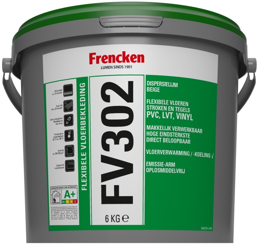 Frencken FV302 Flexibele PVC, LVT en Vinyl Vloerlijm 6kg