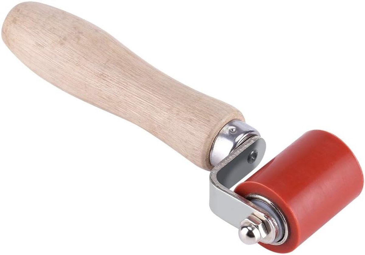 ESR Aandrukrol 40 mm houten handvat dubbele lagers