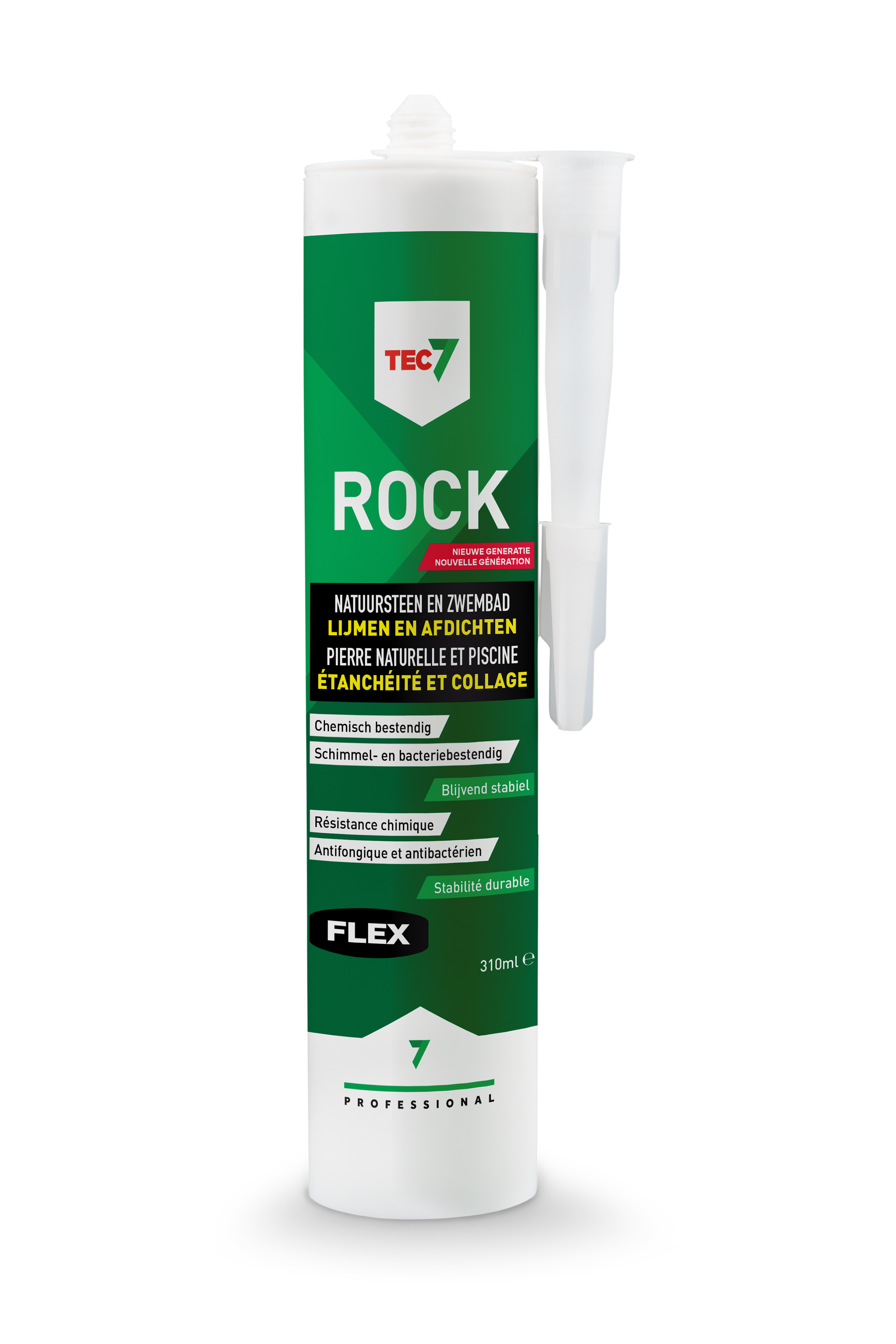 Tec7 Rock 310 ml - Transparant Grijs 