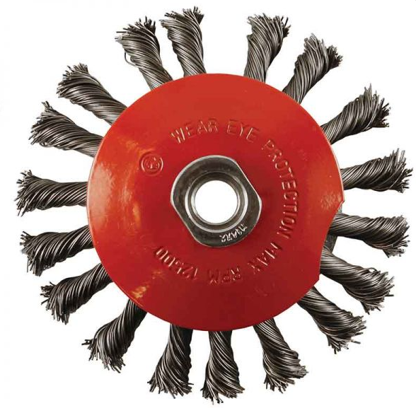 Abracs Steel Brush Wheel Turned M14 100 mm x M14 Abracs Steel Brush Wheel Turned M14 100 mm x M14