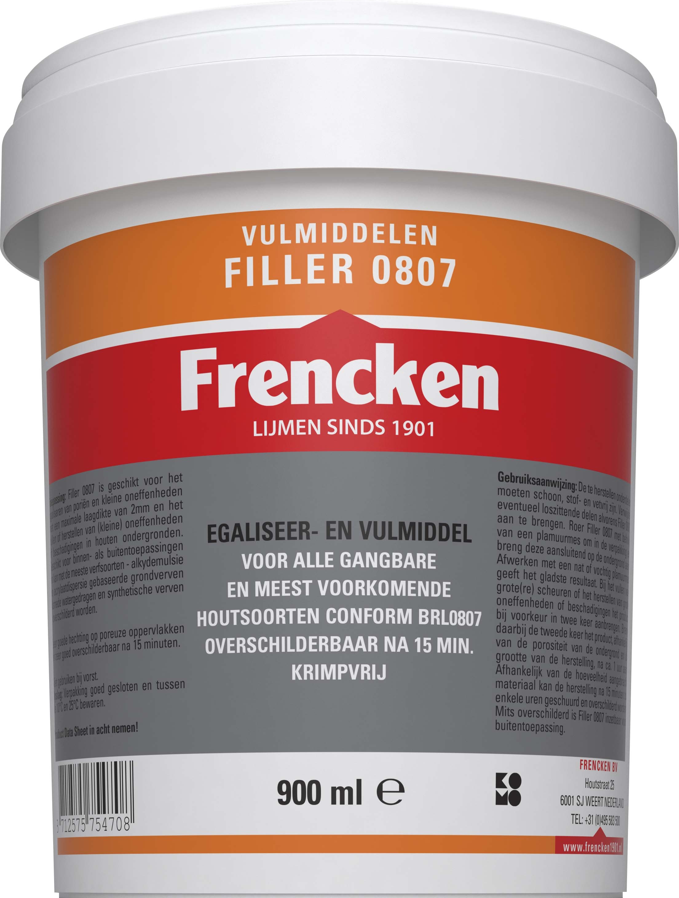 Frencken Filler 0807 white 900ml Frencken Filler 0807 white 900ml