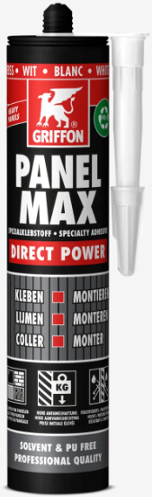 Griffon Panel Max Direct Grip Montagekit Wit 425g Griffon Panel Max Direct Grip Montagekit Wit 425g