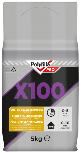 PolyFilla Pro X100 Vul- en Egaliseermiddel 5 kg