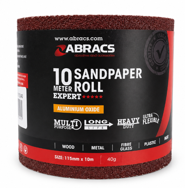 Abracs Sandpaper roll 115mm x 10m P080