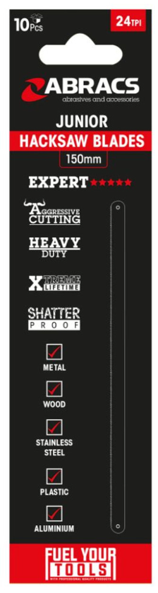Abracs Metaalzaagblad 150mm - 24TPI (10 stuks) Abracs Metaalzaagblad 150mm - 24TPI (10 stuks)