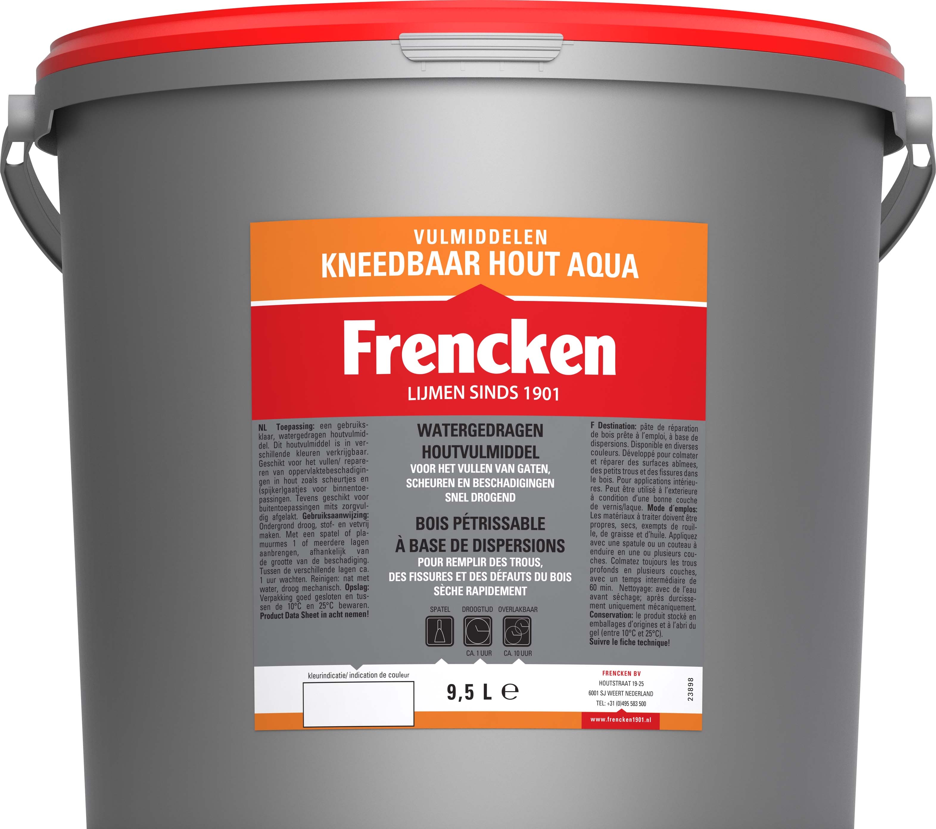 Frencken knbh aqua midden eiken 9,5 l