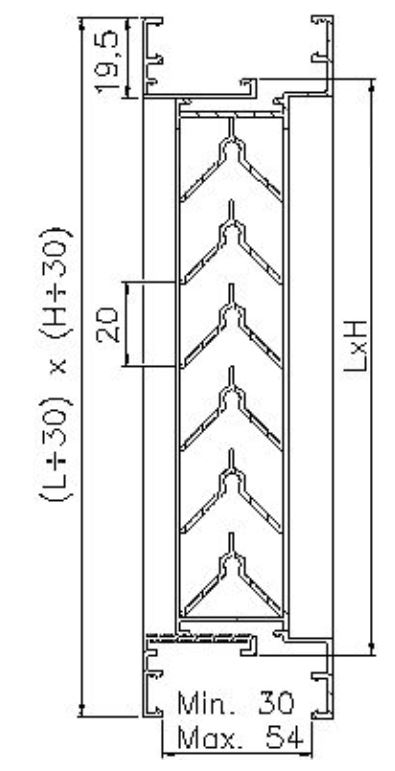 Deurrooster 461 Ral9010 400x200mm (bxh)