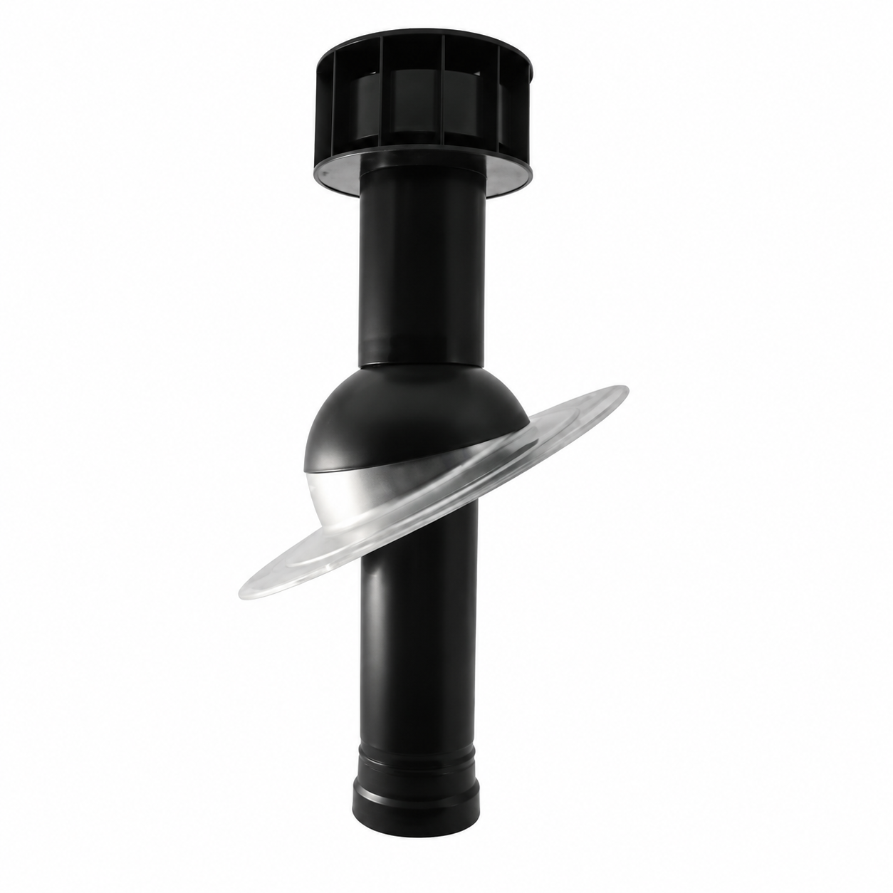 Renson Dakdoorvoer Zwart Ø133/150mm - licht hellend 5°-20°