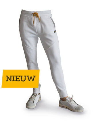 BeWear jogging werkbroek wit-grijs maat XL