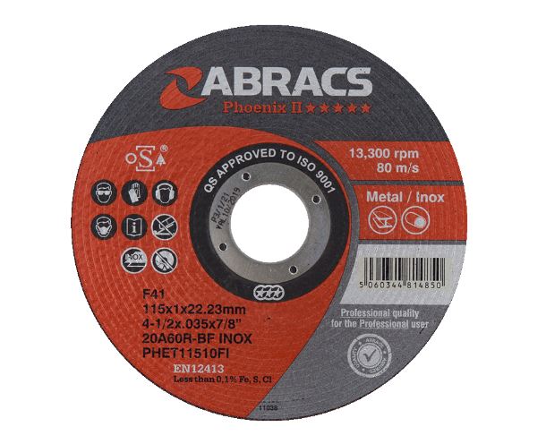 Abracs Phoenix ll Grinding Wheel Extra Thin 115 x 1 x 22mm
