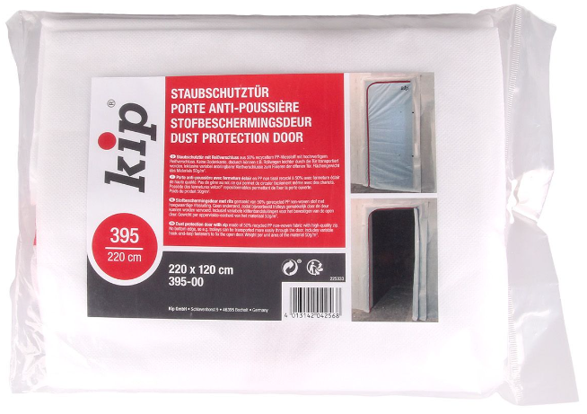 Kip 395 Stofdeur PP-Vlies met Rits 120x220cm Kip 395 Stofdeur PP-Vlies met Rits 120x220cm