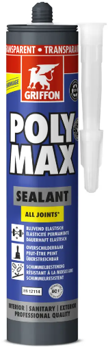 Griffon Poly Max All-in-one Adhesive Sealant 280ml Grey Griffon Poly Max All-in-one Adhesive Sealant 280ml Grey
