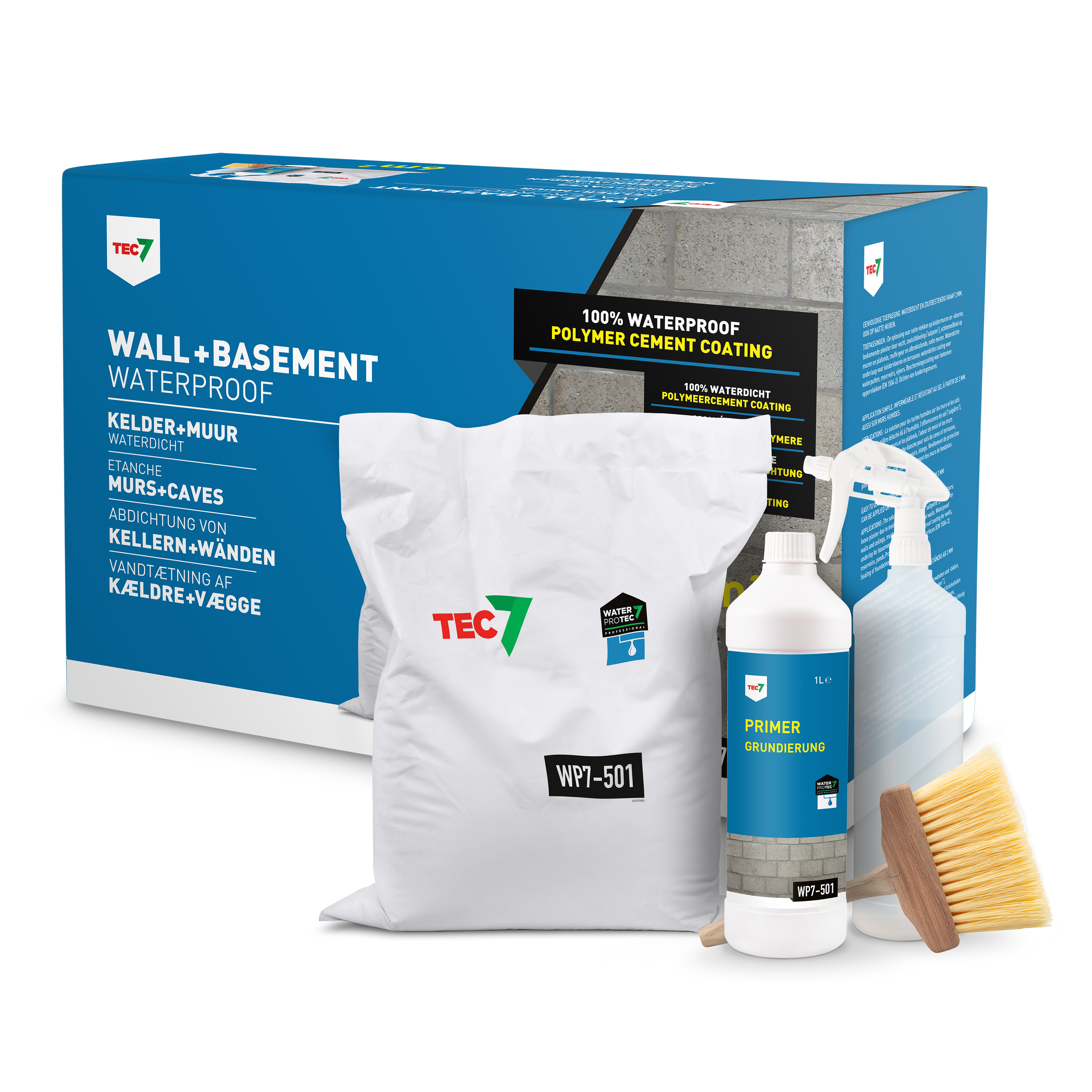Tec7 WP7-501 Kelder + Muur Waterdicht set (10kg+1l)