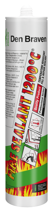 Zwaluw Fire Sealant 1200C 310 ml Zwart