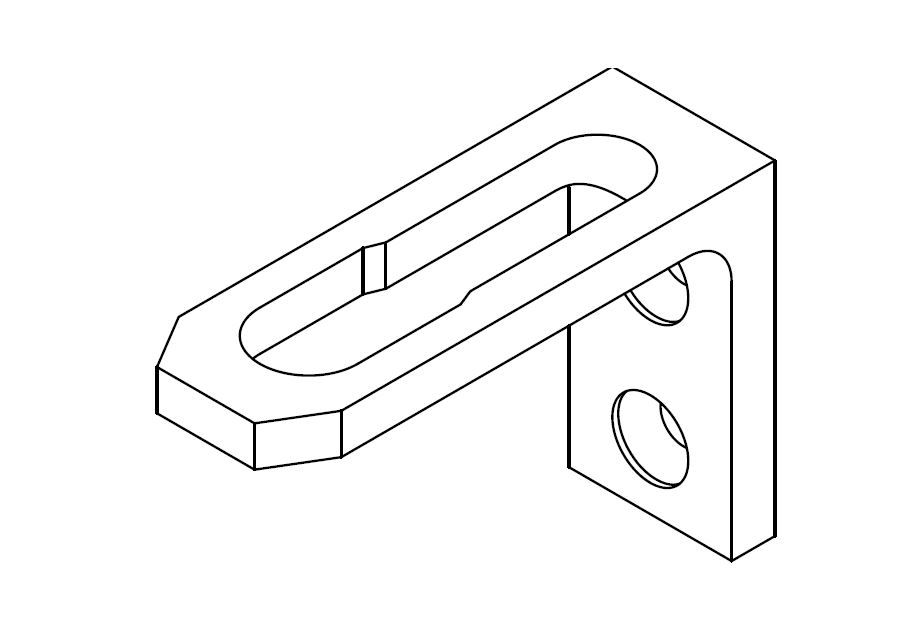 Verticale stanggeleider zwart