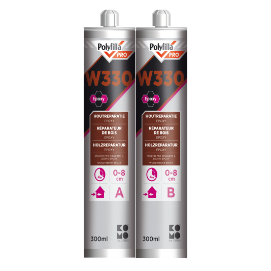 PolyFilla Pro W330 2K Houtreparatie Epoxy 0-8 Cm Set 600 Ml PolyFilla Pro W330 2K Houtreparatie Epoxy 0-8 Cm Set 600 Ml