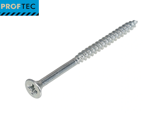 Spaanplaatschroef 5.0X70/42 Verzinkt PZ-2 Platkop (200x) Proftec