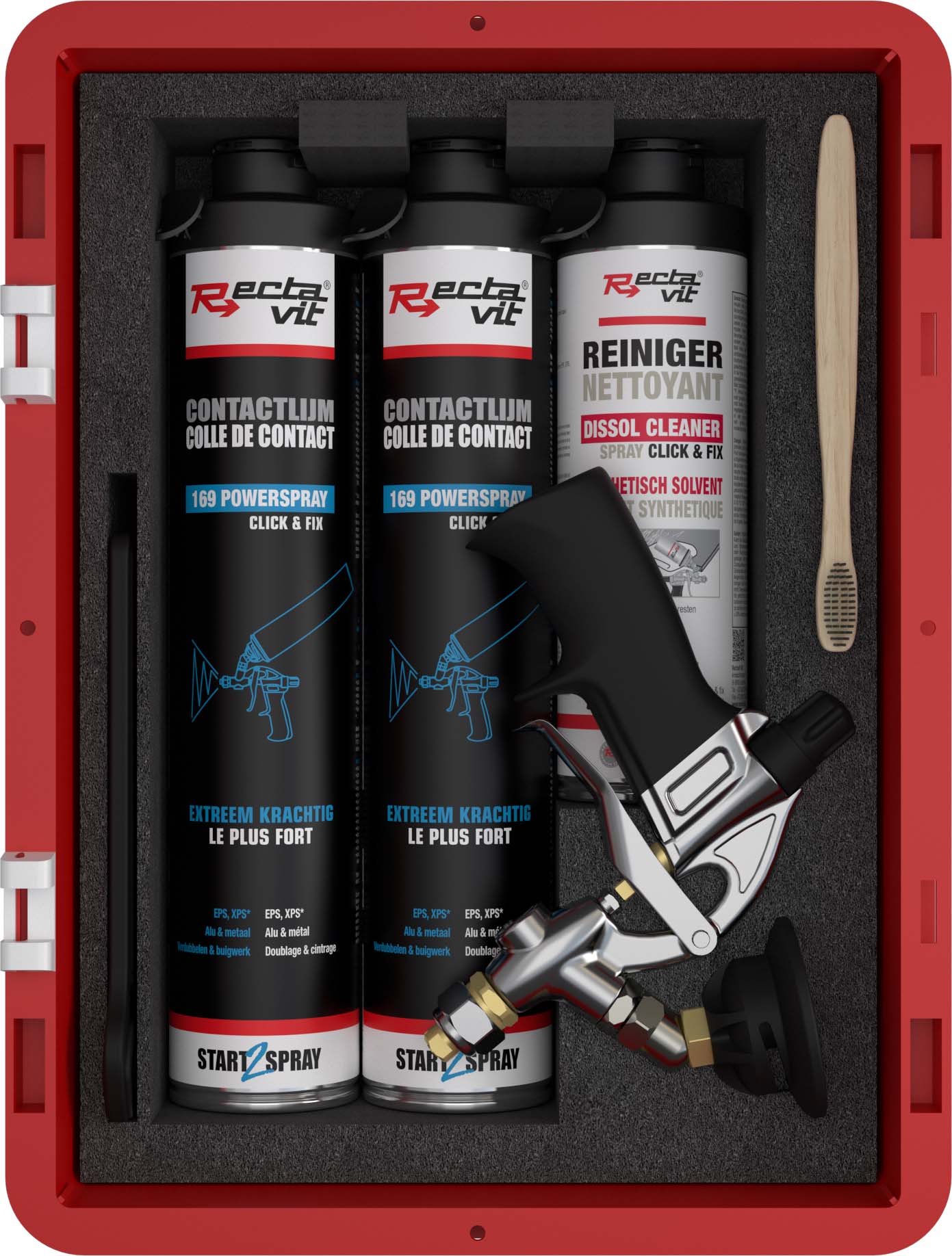Rectavit 169 Powerspray Spray Gun set Click & Fix Hout & Interieur