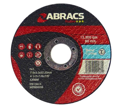 Abracs Proflex Slijpschijf DPC Metal 115 x 3 x 22mm Abracs Proflex Slijpschijf DPC Metal 115 x 3 x 22mm