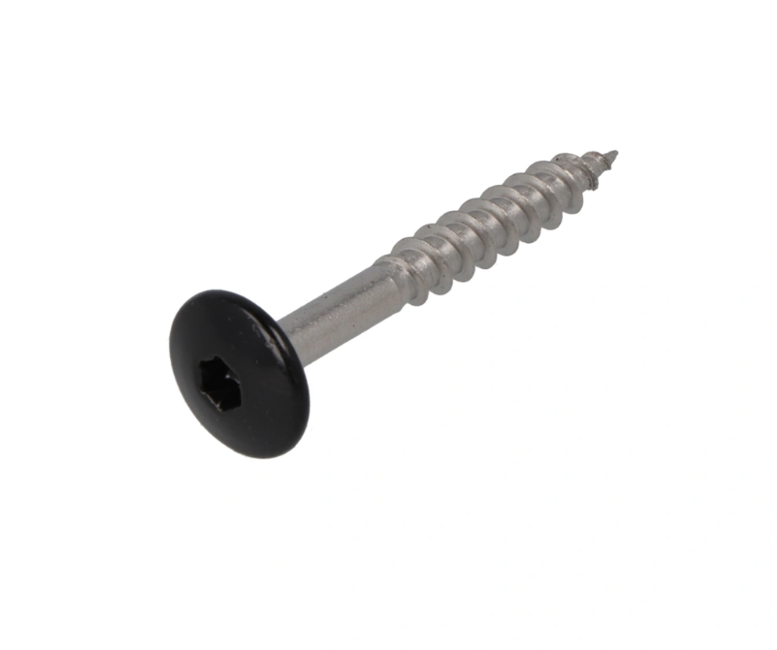 Dak&Gevel Kleurkopschr 4.8X25 Rvs-A2 Zwart Ral9005 (50)