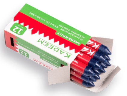 Kadeem branded chalk per 12 (1 box) blue Kadeem branded chalk per 12 (1 box) blue