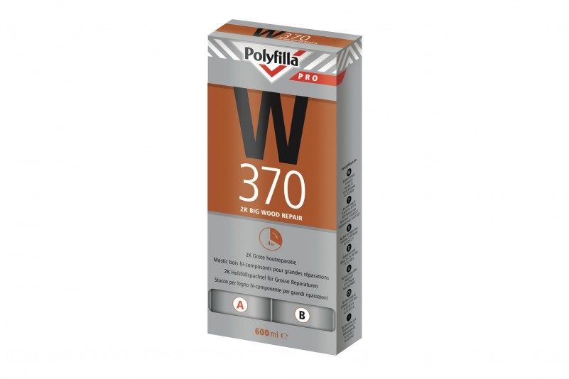 PolyFilla Pro W370 2K Large Wood Repair Paste Set 600ml