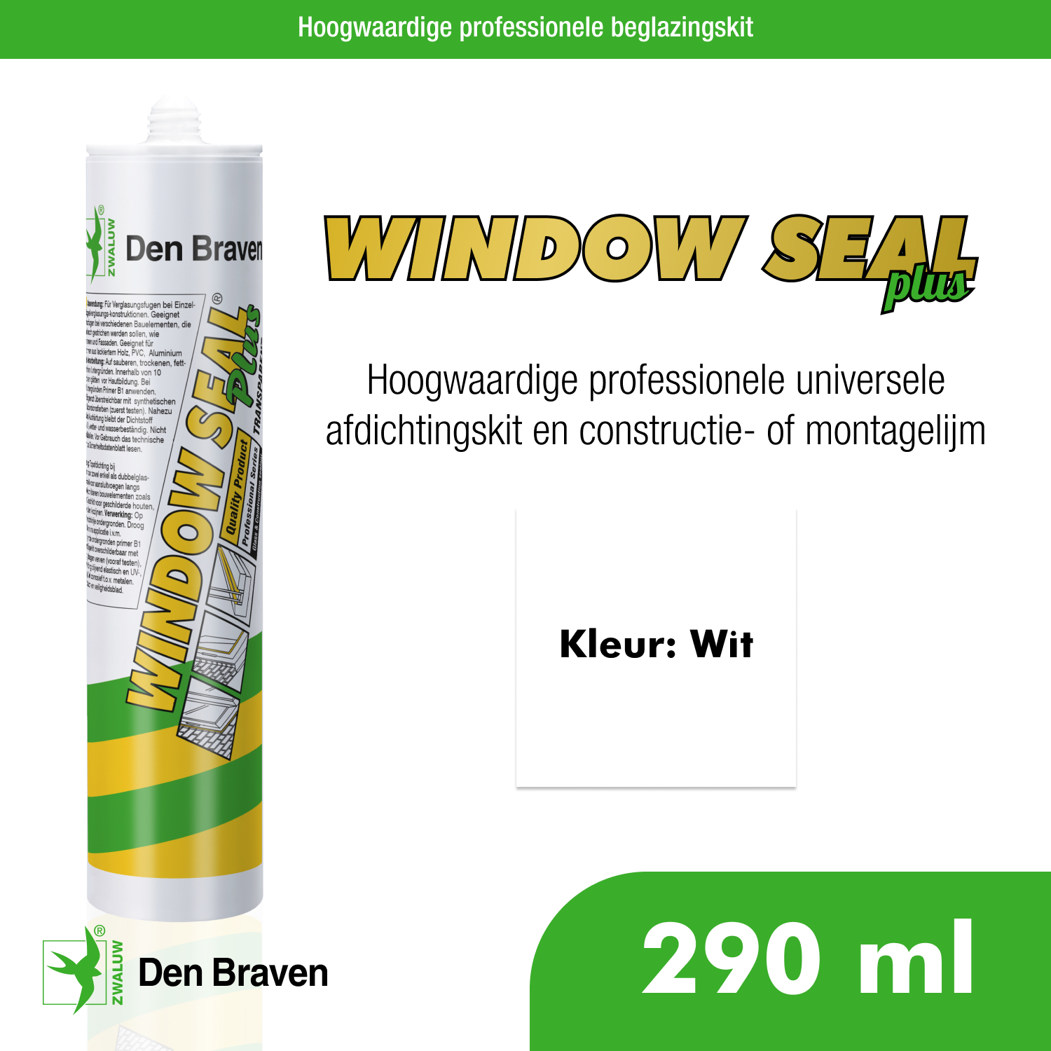 Zwaluw Window Seal Plus 310 ml wit