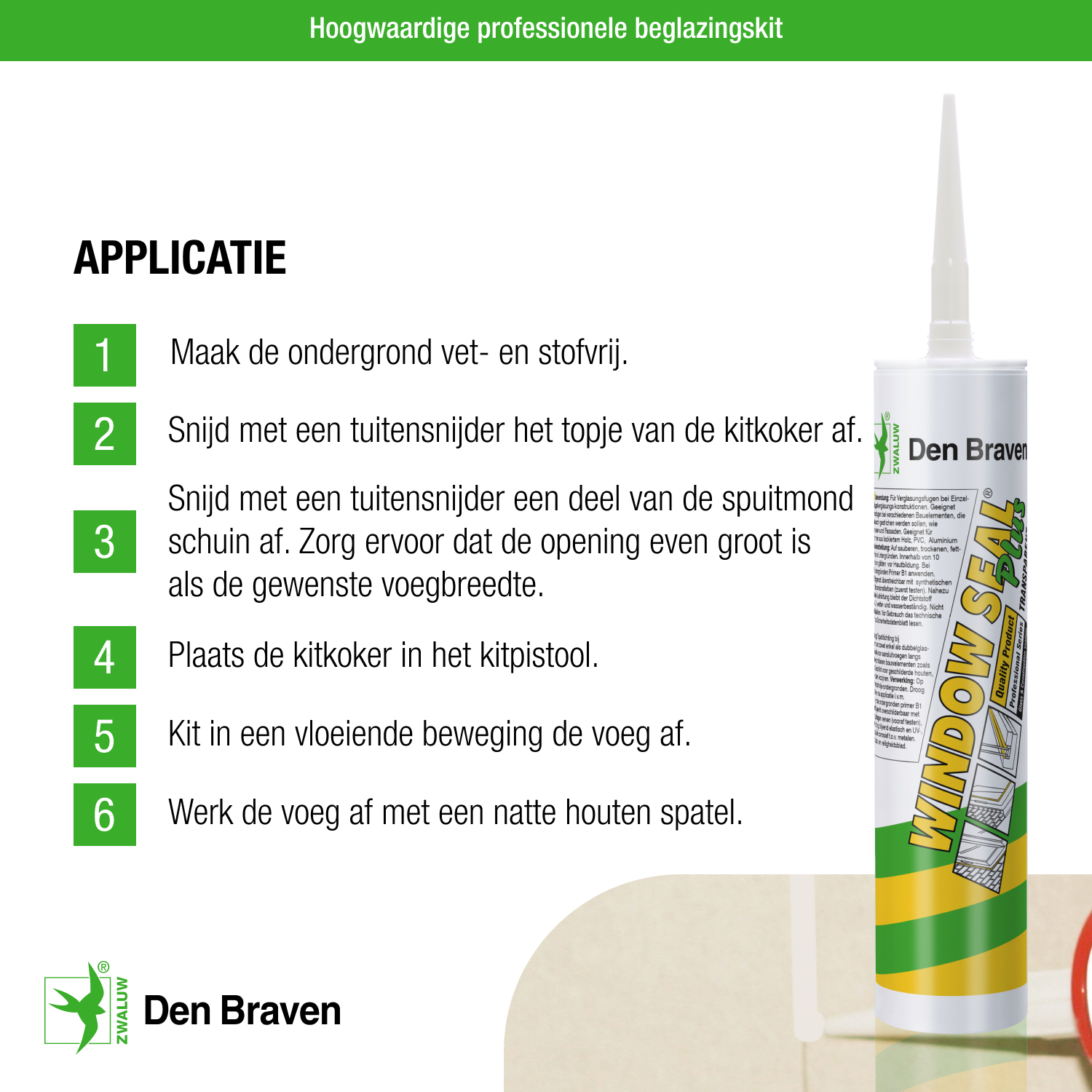 Zwaluw Window Seal Plus 310 ml Ral9001 cremewit