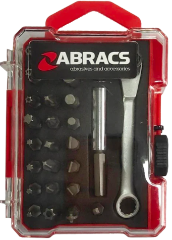 Abracs 29-delige Schroefbit en Ratel Set Abracs 29-delige Schroefbit en Ratel Set