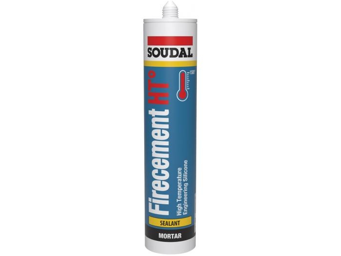 Soudal Firecement HT 300 ml Zwart Soudal Firecement HT 300 ml Zwart