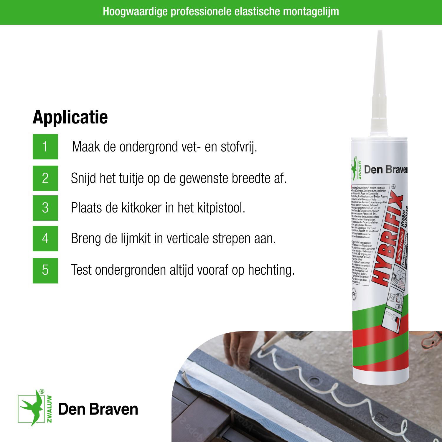 Zwaluw Hybrifix 290 ml Bruin