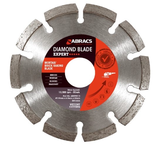 Abracs Diamant Doorslijpschijf voor Steen - Expert 115 x 7 x 22mm Abracs Diamant Doorslijpschijf voor Steen - Expert 115 x 7 x 22mm