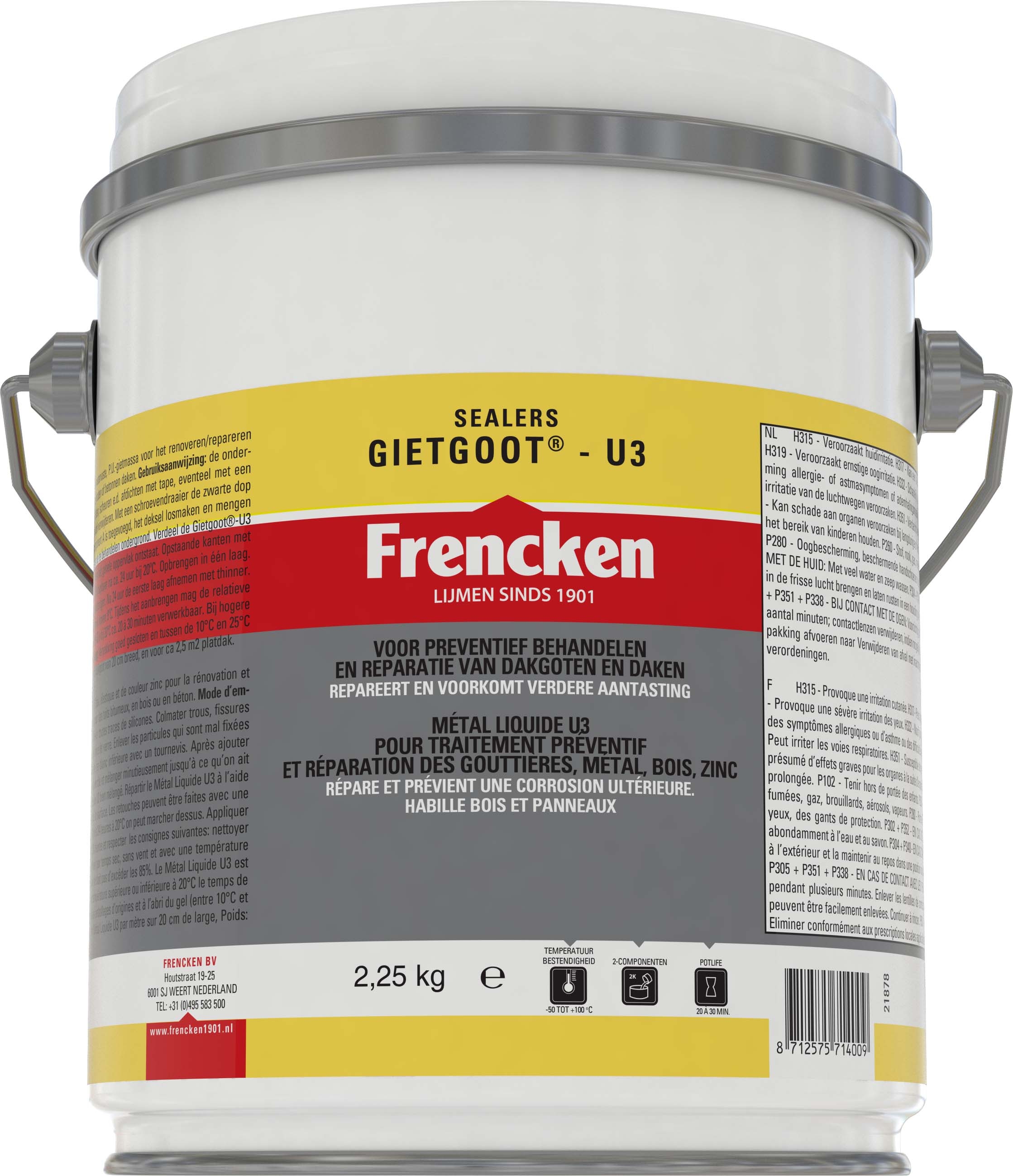 Frencken Gietgoot - u3 2.25 kg