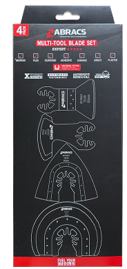 Abracs 4-delige Multi-tool Tegelbladenset Abracs 4-delige Multi-tool Tegelbladenset