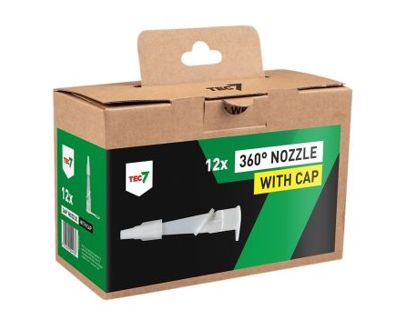 Tec7 360° Nozzle met afsluitdop (12 stuks)