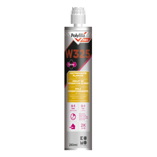 PolyFilla Pro W325 2K Houtreparatieplamuur Epoxy A+B